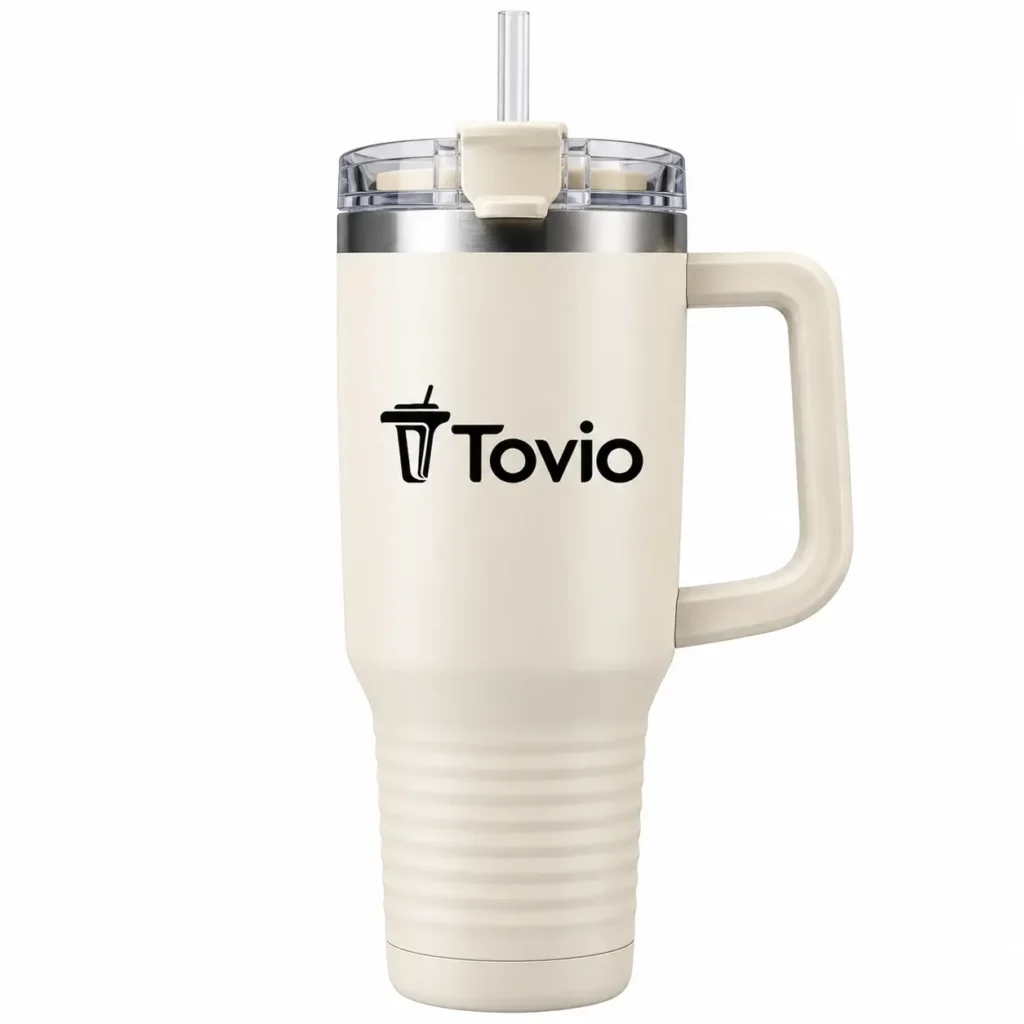 Tovio Insulated Stainless Steel Tumbler with Straw